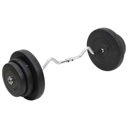 Halter Gebogen Met Gewichten 60 Kg 1 Supercurlstang