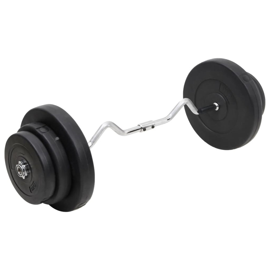 Halter Gebogen Met Gewichten 60 Kg 1 Supercurlstang