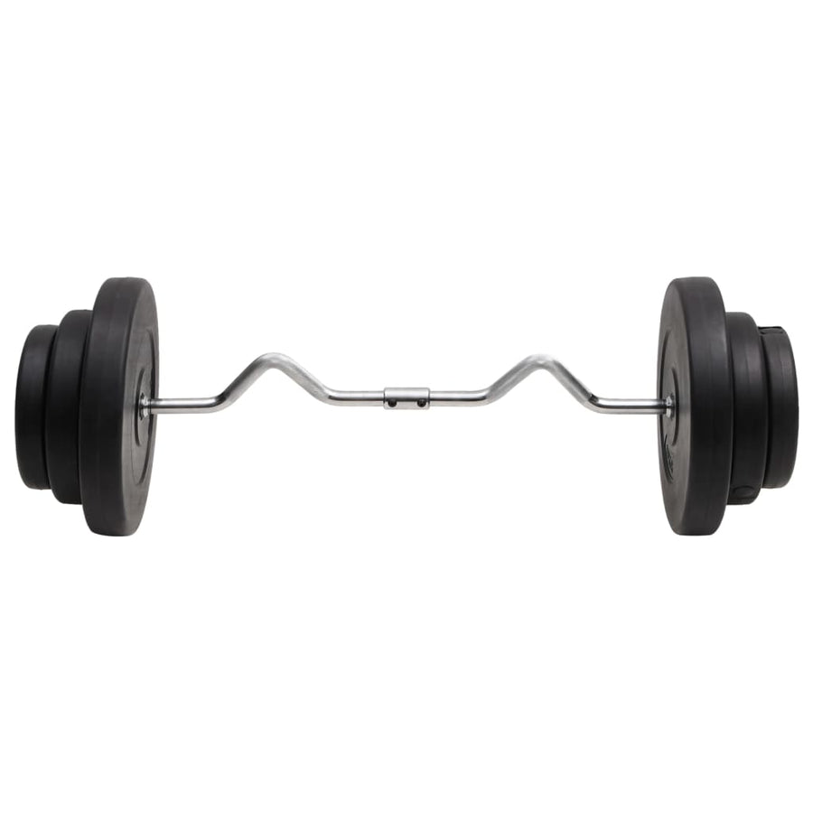 Halter Gebogen Met Gewichten 60 Kg 1 Supercurlstang