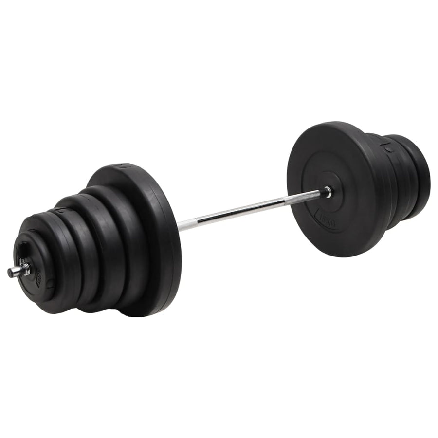 Halter Met Gewichten 90 Kg 2x 7.5 kg + 4x 5 kg + 2x 1.25 kg + 2x 15 kg