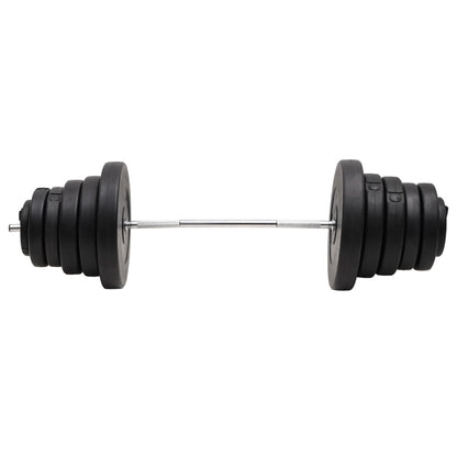 Halter Met Gewichten 90 Kg 2x 7.5 kg + 4x 5 kg + 2x 1.25 kg + 2x 15 kg