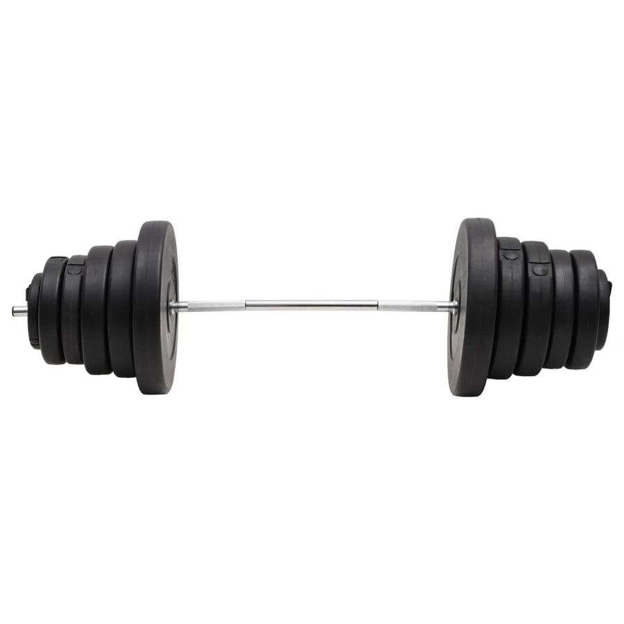 Halter Met Gewichten 90 Kg 2x 7.5 kg + 4x 5 kg + 2x 1.25 kg + 2x 15 kg