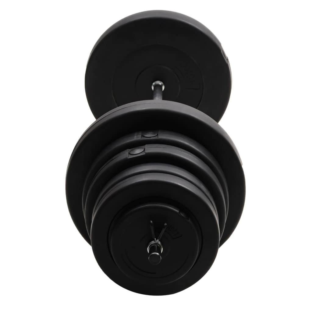 Halter Met Gewichten 90 Kg 2x 7.5 kg + 4x 5 kg + 2x 1.25 kg + 2x 15 kg