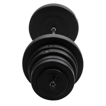 Halter Met Gewichten 90 Kg 2x 7.5 kg + 4x 5 kg + 2x 1.25 kg + 2x 15 kg