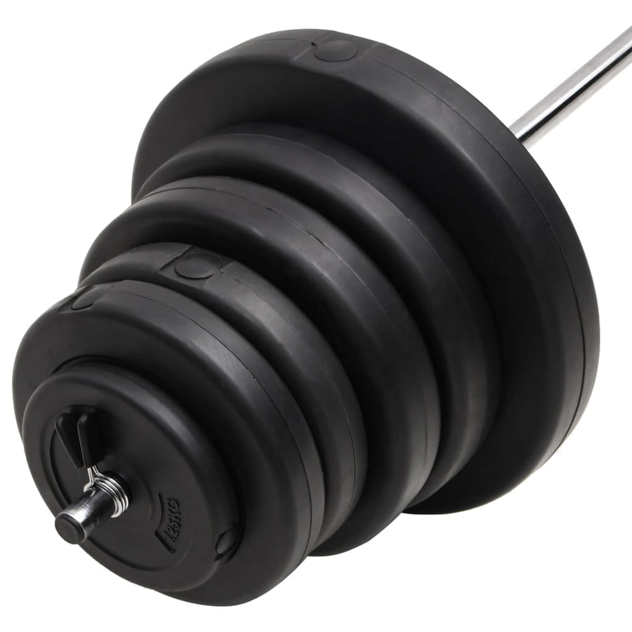 Halter Met Gewichten 90 Kg 2x 7.5 kg + 4x 5 kg + 2x 1.25 kg + 2x 15 kg