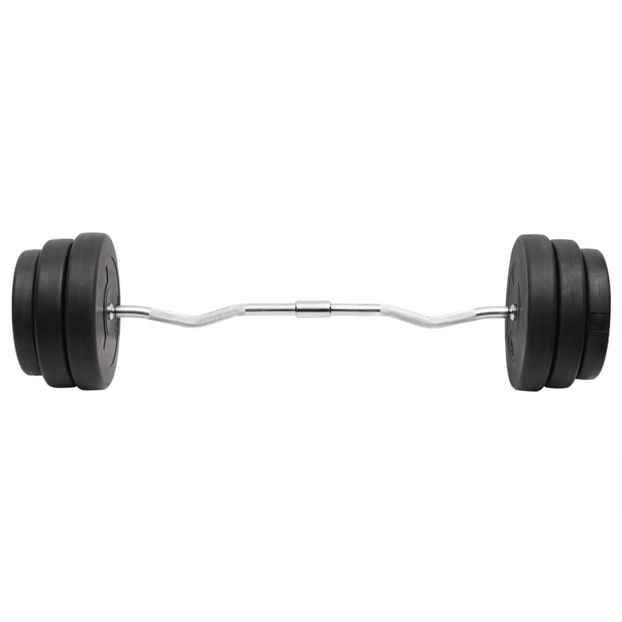 Halter Gebogen Met Gewichten 90 kg Curlstang