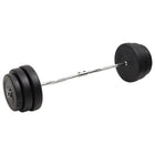 Halterset 90 kg gebogen verchroomd staal beton
