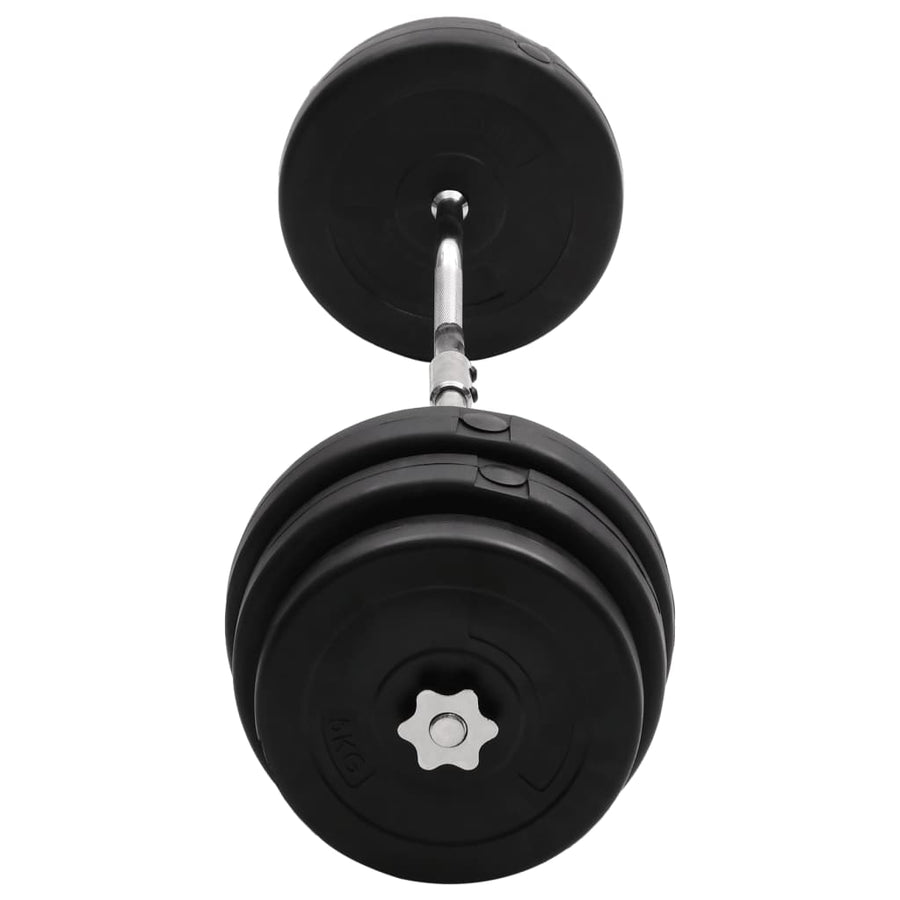 Halter Gebogen Met Gewichten 90 Kg 1 Supercurlstang