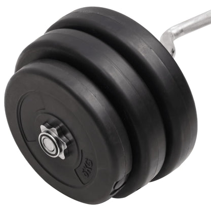 Halter Gebogen Met Gewichten 90 Kg 1 Supercurlstang