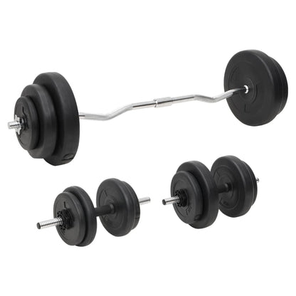 Halterset Met Gewichten 60 kg Curlstang