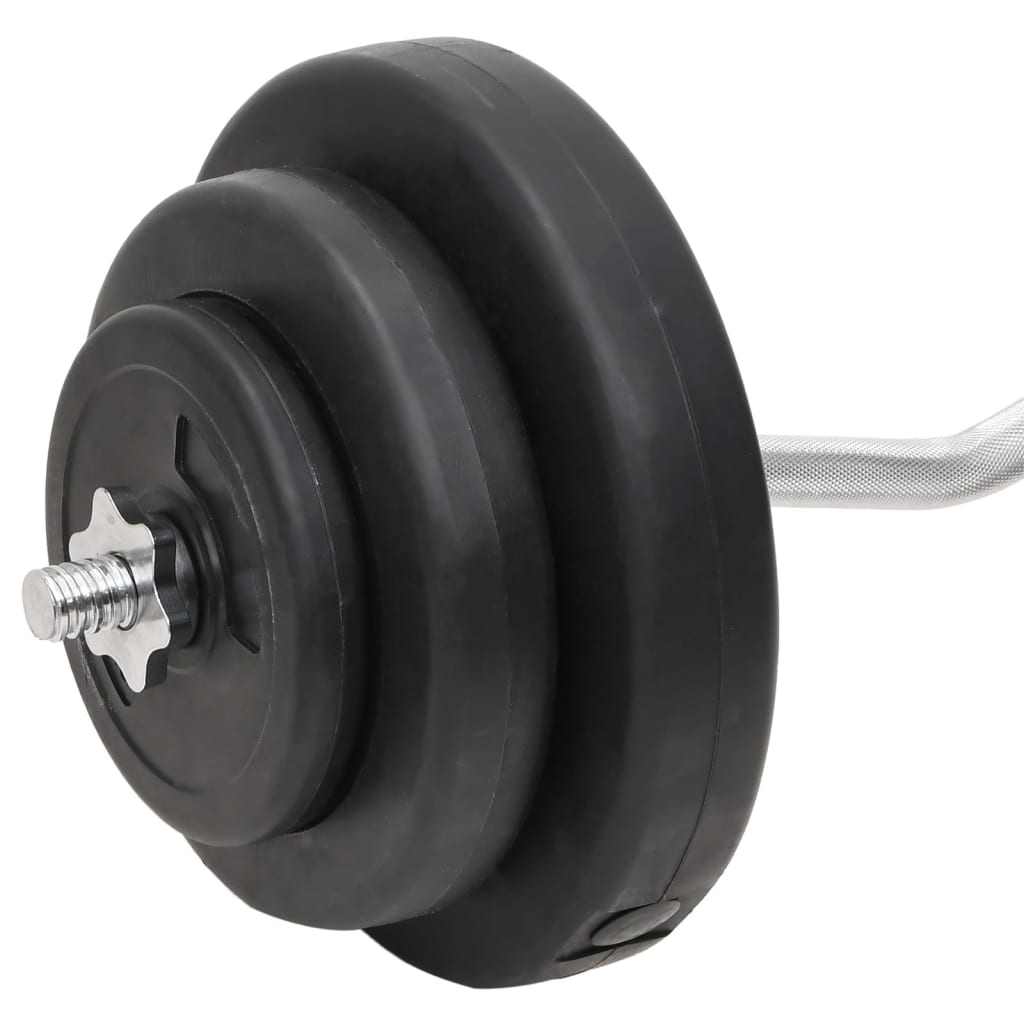 Halterset Met Gewichten 60 kg Curlstang