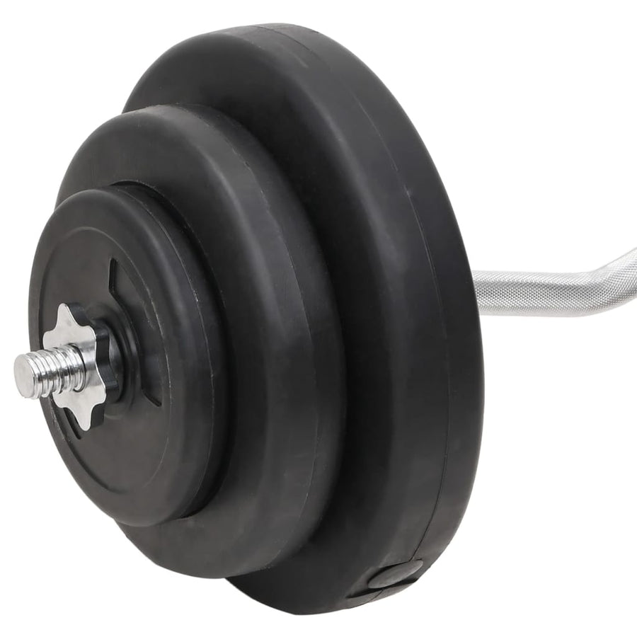 Halterset Met Gewichten 60 kg Curlstang
