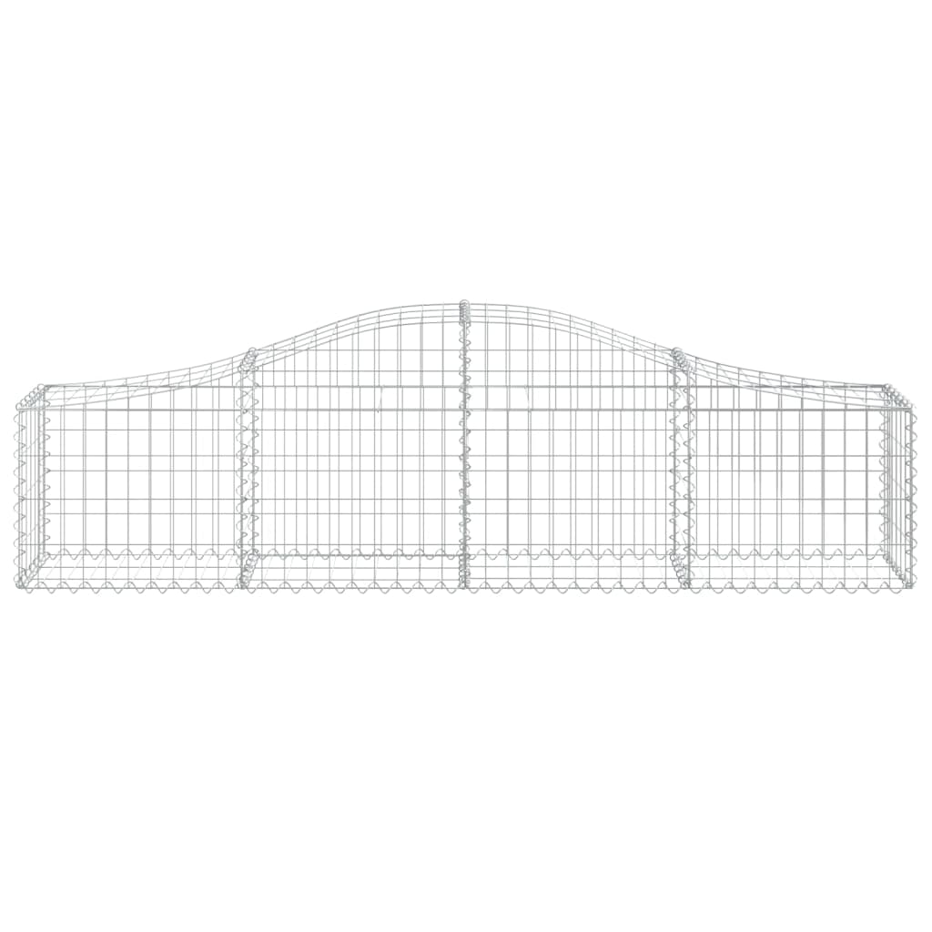 Schanskorven 2 st gewelfd 200x30x40/60 cm gegalvaniseerd ijzer 2 200 x 30 x 40/60 cm