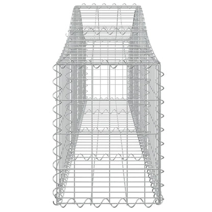 Schanskorven 2 st gewelfd 200x30x40/60 cm gegalvaniseerd ijzer 2 200 x 30 x 40/60 cm
