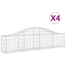Schanskorven 4 st gewelfd 200x30x40/60 cm ijzer 4 200 x 30 x 40/60 cm