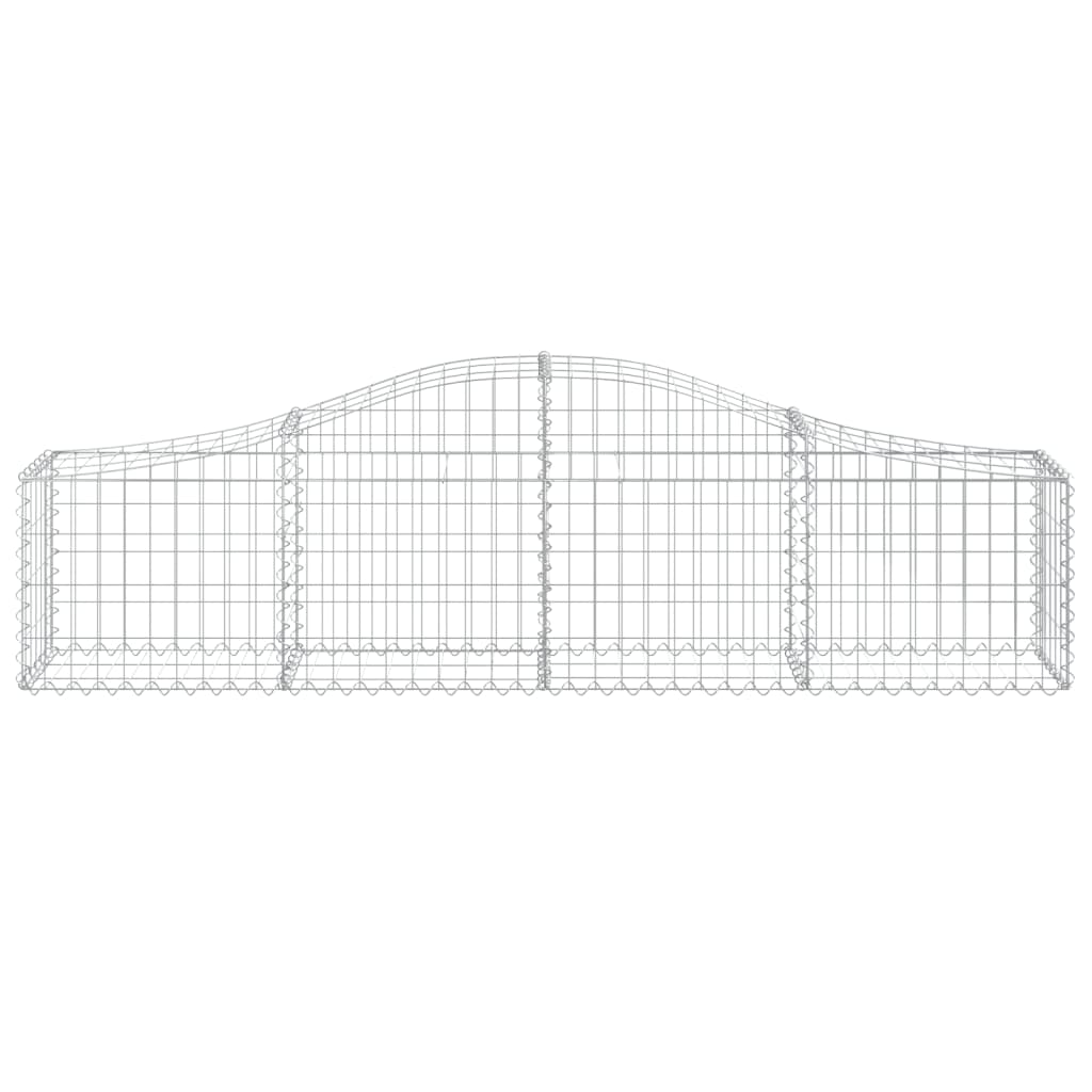 Schanskorven 5 st gewelfd 200x30x40/60 cm gegalvaniseerd ijzer 5 200 x 30 x 40/60 cm