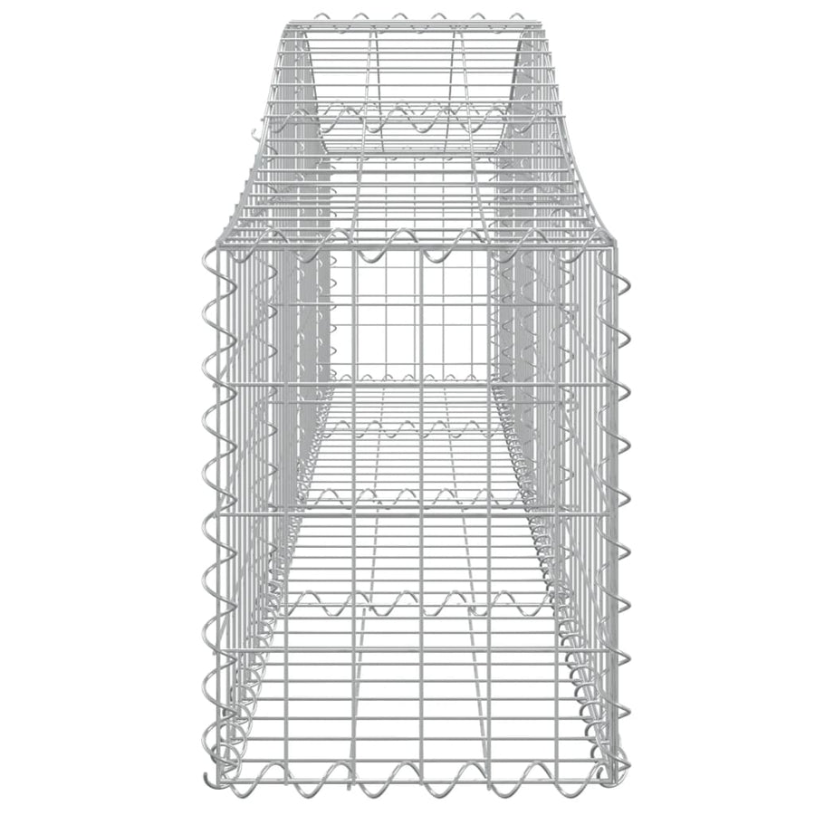 Schanskorven 5 st gewelfd 200x30x40/60 cm gegalvaniseerd ijzer 5 200 x 30 x 40/60 cm