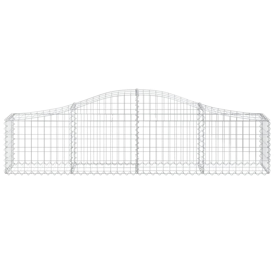 Schanskorven 6 st gewelfd 200x30x40/60 cm gegalvaniseerd ijzer 6 200 x 30 x 40/60 cm