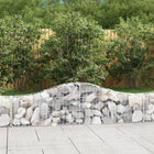 Schanskorven 6 stuks gewelfd 200x30x40/60 cm gegalvaniseerd
