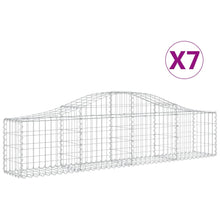 Schanskorven 7 st gewelfd 200x30x40/60 cm gegalvaniseerd ijzer 7 200 x 30 x 40/60 cm