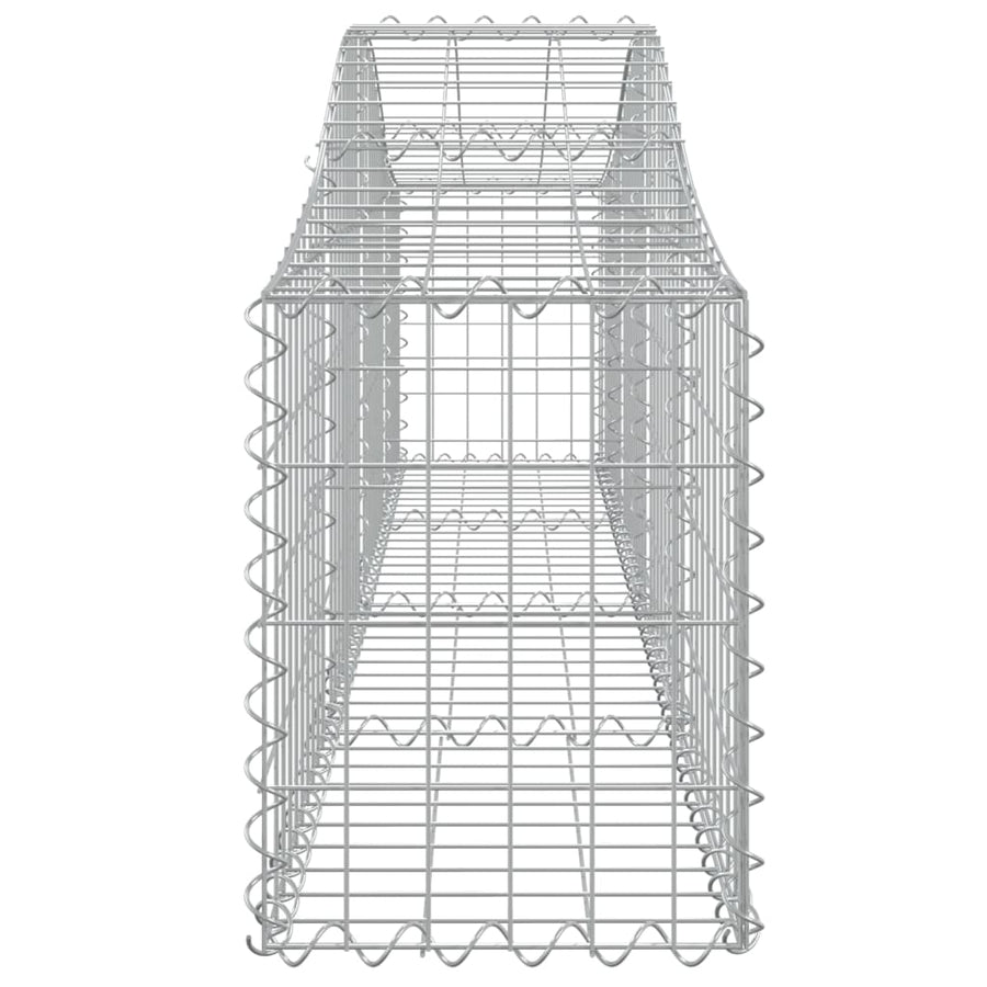 Schanskorven 7 st gewelfd 200x30x40/60 cm gegalvaniseerd ijzer 7 200 x 30 x 40/60 cm