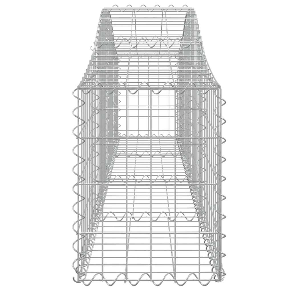 Schanskorven 8 st gewelfd 200x30x40/60 cm gegalvaniseerd ijzer 8 200 x 30 x 40/60 cm