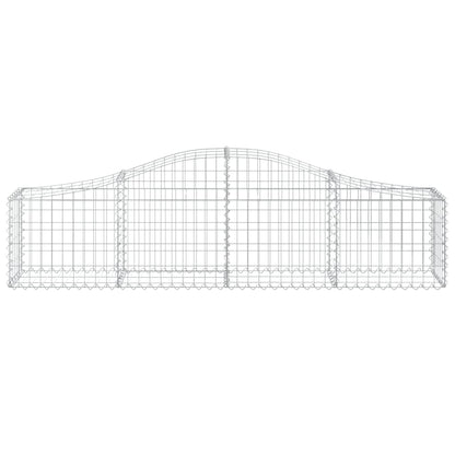 Schanskorven 9 st gewelfd 200x30x40/60 cm gegalvaniseerd ijzer 9 200 x 30 x 40/60 cm