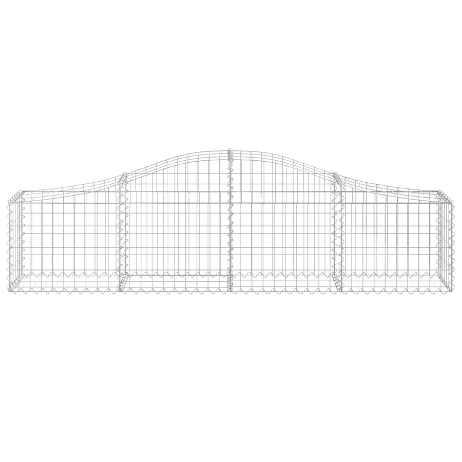 Schanskorven 9 st gewelfd 200x30x40/60 cm gegalvaniseerd ijzer 9 200 x 30 x 40/60 cm