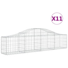 Schanskorven 11 st gewelfd 200x30x40/60 cm gegalvaniseerd ijzer 11 200 x 30 x 40/60 cm