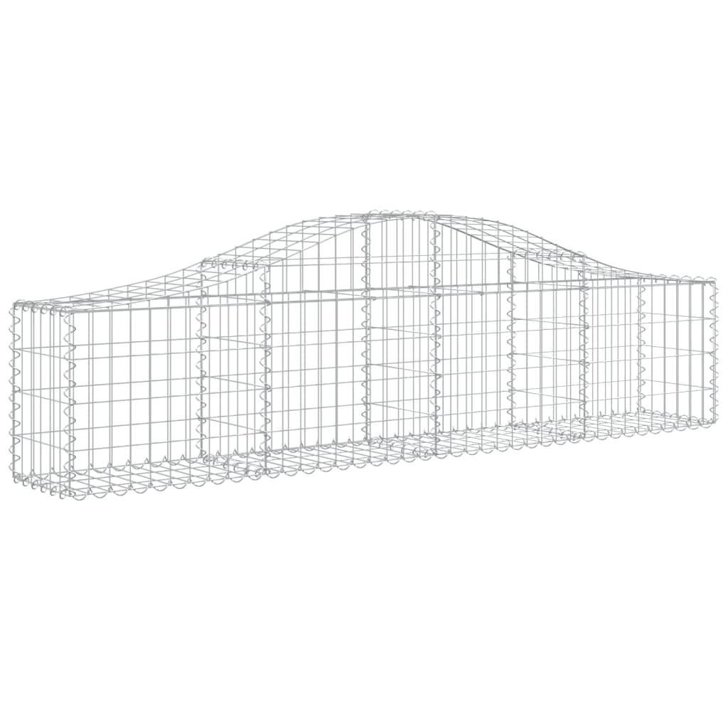 Schanskorven 12 st gewelfd 200x30x40/60 cm gegalvaniseerd ijzer 12 200 x 30 x 40/60 cm