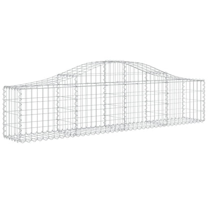 Schanskorven 12 st gewelfd 200x30x40/60 cm gegalvaniseerd ijzer 12 200 x 30 x 40/60 cm