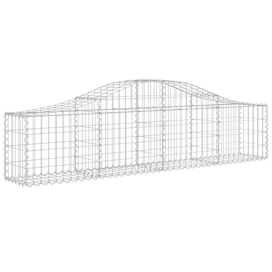 Schanskorven 12 st gewelfd 200x30x40/60 cm gegalvaniseerd ijzer 12 200 x 30 x 40/60 cm