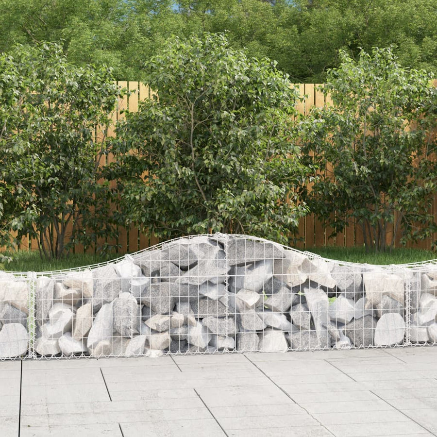 Schanskorven 13 st gewelfd 200x30x40/60 cm gegalvaniseerd ijzer 13 200 x 30 x 40/60 cm