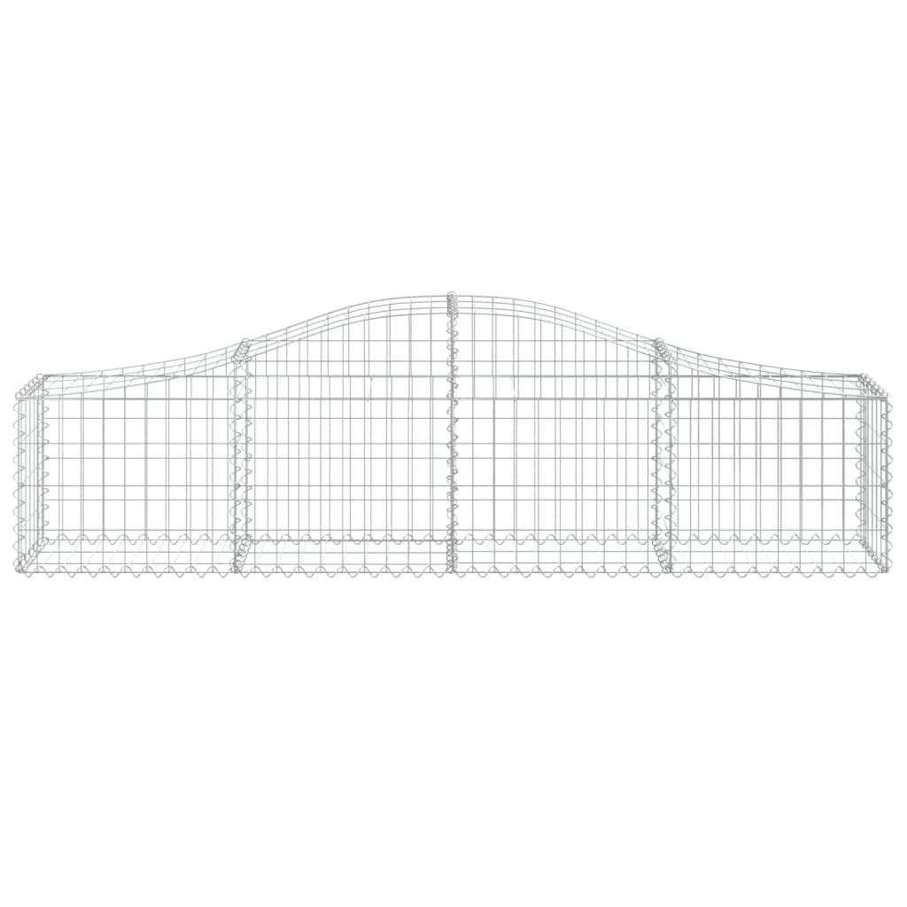 Schanskorven 14 st gewelfd 200x30x40/60 cm gegalvaniseerd ijzer 14 200 x 30 x 40/60 cm