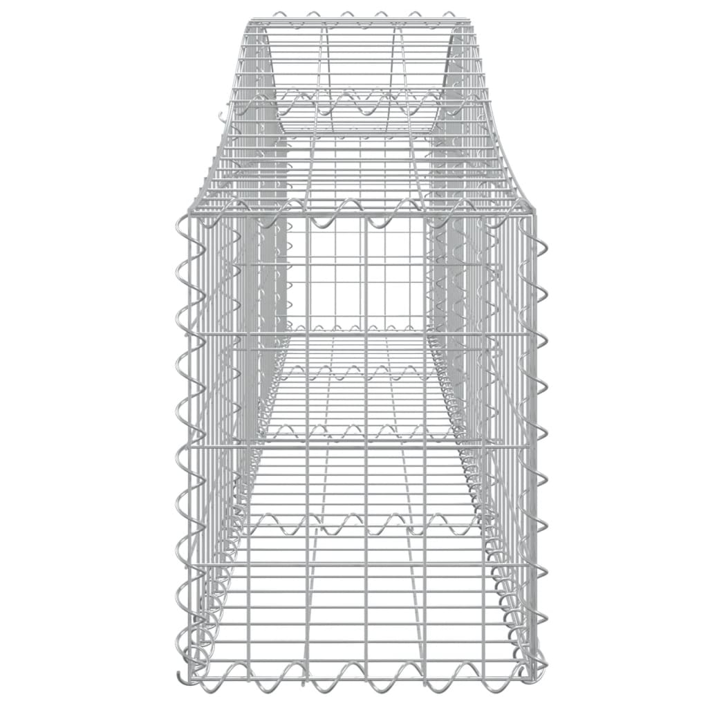 Schanskorven 14 st gewelfd 200x30x40/60 cm gegalvaniseerd ijzer 14 200 x 30 x 40/60 cm