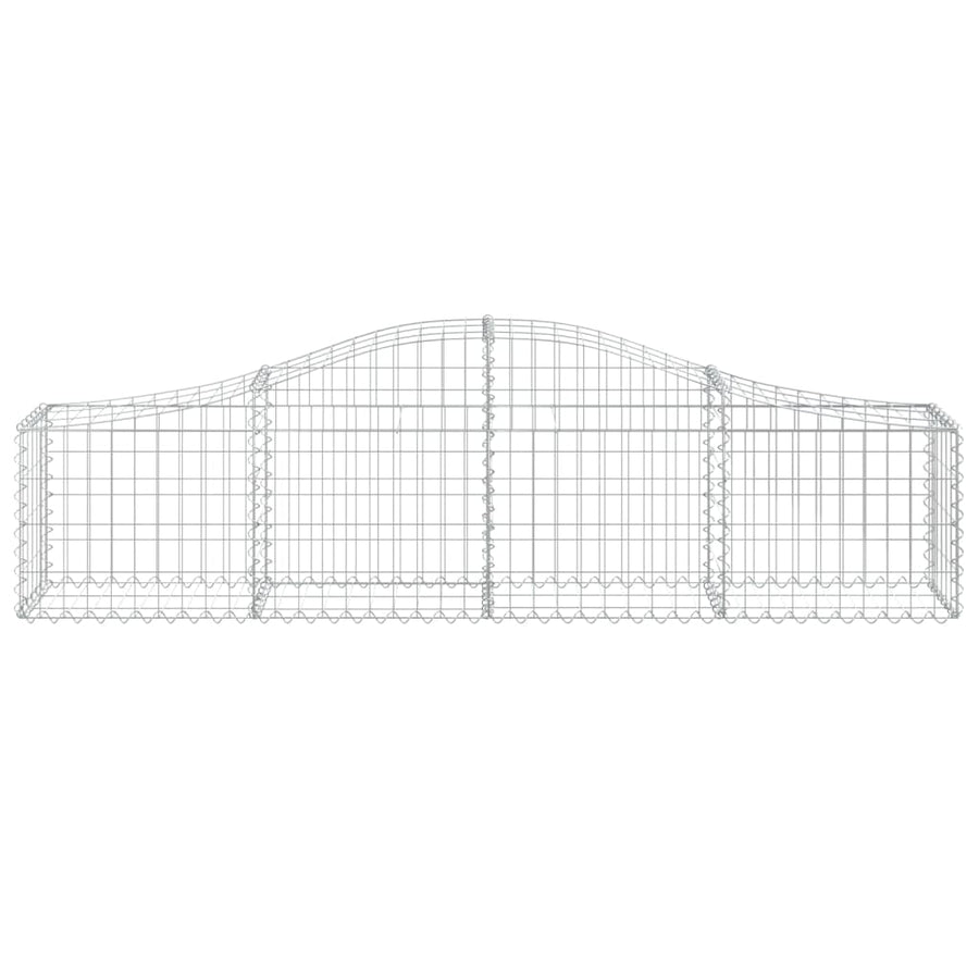 Schanskorven 15 st gewelfd 200x30x40/60 cm gegalvaniseerd ijzer 15 200 x 30 x 40/60 cm