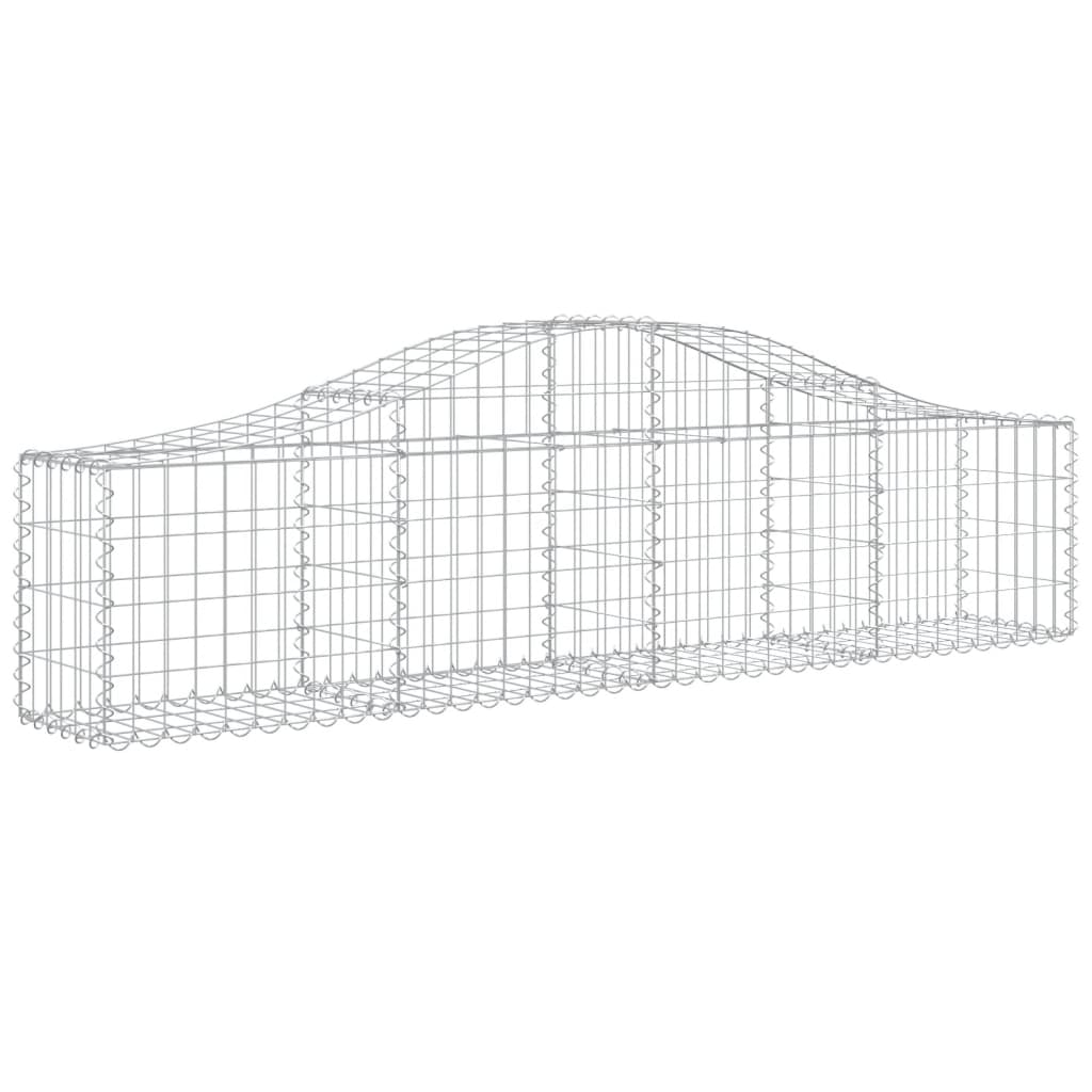 Schanskorven 18 st gewelfd 200x30x40/60 cm gegalvaniseerd ijzer 18 200 x 30 x 40/60 cm