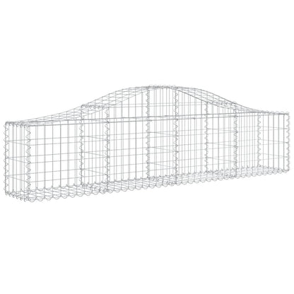 Schanskorven 18 st gewelfd 200x30x40/60 cm gegalvaniseerd ijzer 18 200 x 30 x 40/60 cm