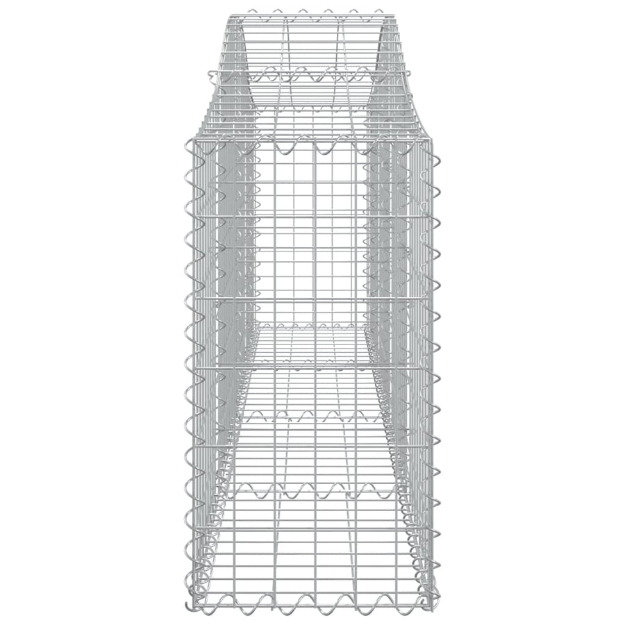 Schanskorven 2 st gewelfd 200x30x60/80 cm gegalvaniseerd ijzer 2 200 x 30 x 60/80 cm