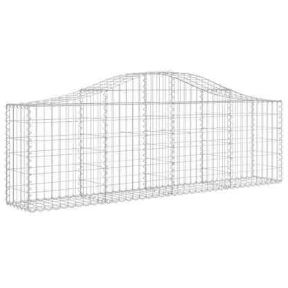 Schanskorven 4 st gewelfd 200x30x60/80 cm gegalvaniseerd ijzer 4 200 x 30 x 60/80 cm