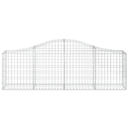 Schanskorven 4 st gewelfd 200x30x60/80 cm gegalvaniseerd ijzer 4 200 x 30 x 60/80 cm