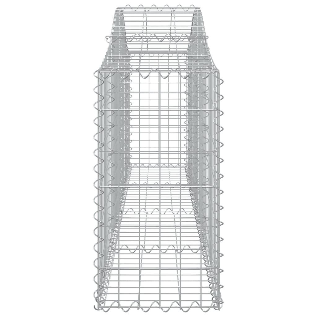 Schanskorven 4 st gewelfd 200x30x60/80 cm gegalvaniseerd ijzer 4 200 x 30 x 60/80 cm