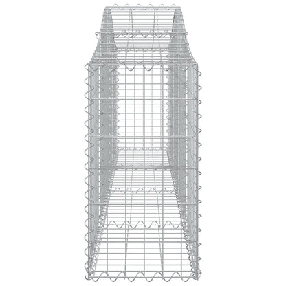 Schanskorven 4 st gewelfd 200x30x60/80 cm gegalvaniseerd ijzer 4 200 x 30 x 60/80 cm