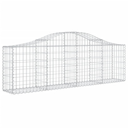 Schanskorven 6 st gewelfd 200x30x60/80 cm gegalvaniseerd ijzer 6 200 x 30 x 60/80 cm