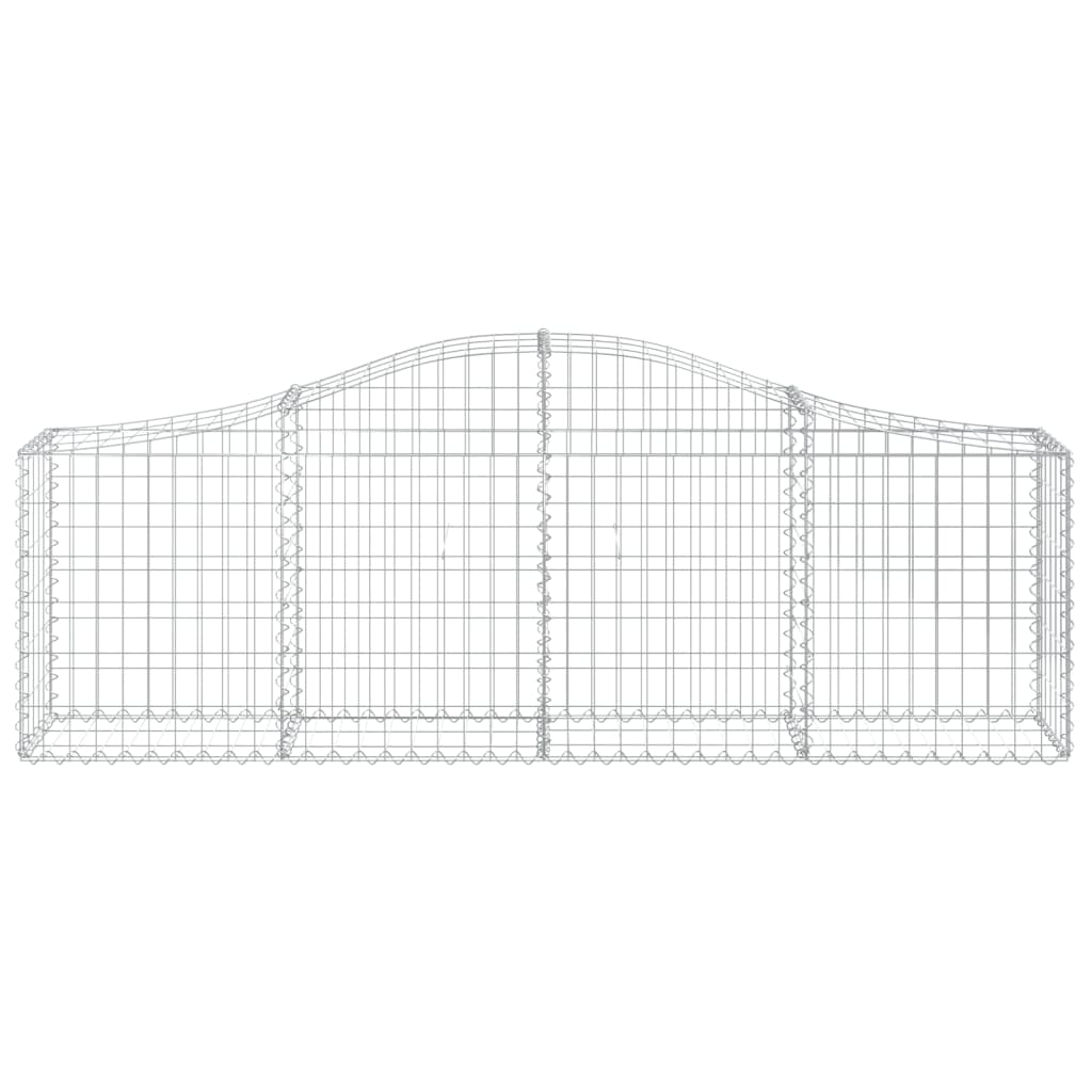 Schanskorven 6 st gewelfd 200x30x60/80 cm gegalvaniseerd ijzer 6 200 x 30 x 60/80 cm