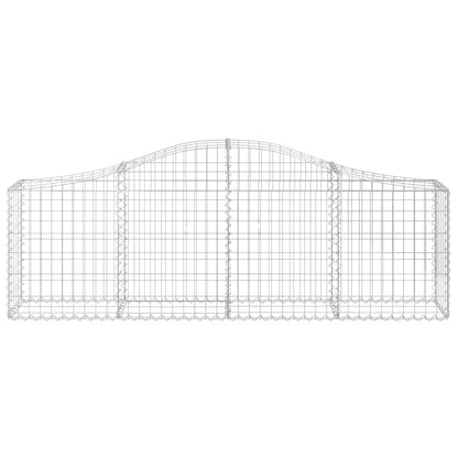 Schanskorven 6 st gewelfd 200x30x60/80 cm gegalvaniseerd ijzer 6 200 x 30 x 60/80 cm