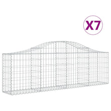 Schanskorven 7 st gewelfd 200x30x60/80 cm gegalvaniseerd ijzer 7 200 x 30 x 60/80 cm
