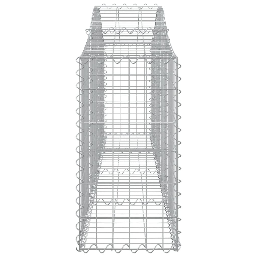 Schanskorven 8 st gewelfd 200x30x60/80 cm gegalvaniseerd ijzer 8 200 x 30 x 60/80 cm