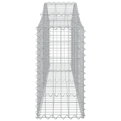 Schanskorven 8 st gewelfd 200x30x60/80 cm gegalvaniseerd ijzer 8 200 x 30 x 60/80 cm
