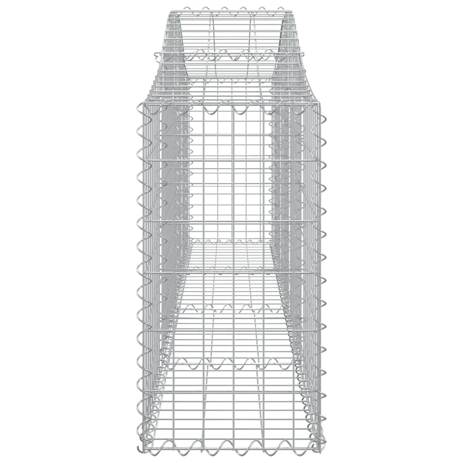 Schanskorven 8 st gewelfd 200x30x60/80 cm gegalvaniseerd ijzer 8 200 x 30 x 60/80 cm